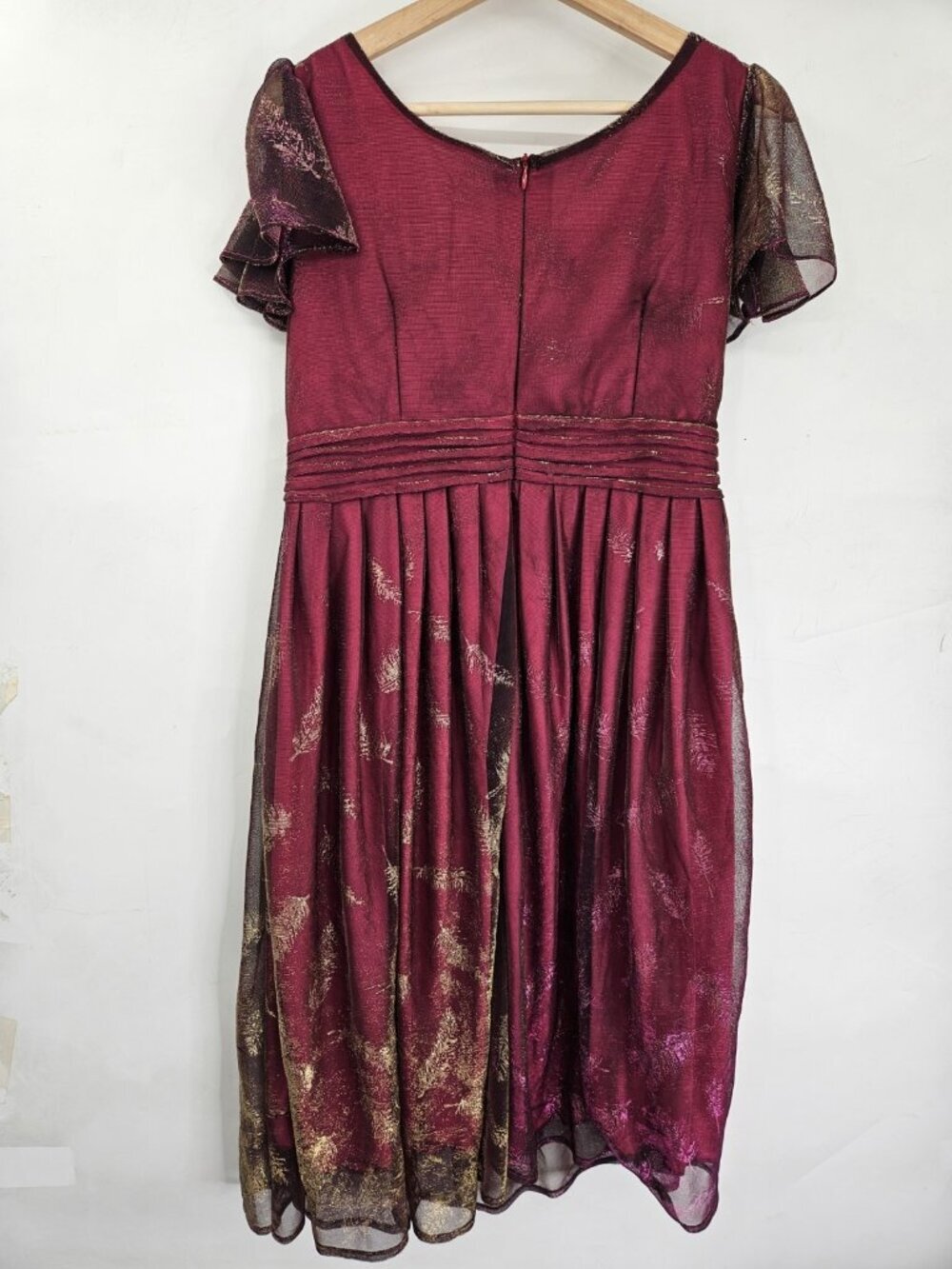 Nha May Nhu Dress Womens L Red Asian Traditional Midi Festival Elegant Style Y2K - Picture 2 of 5